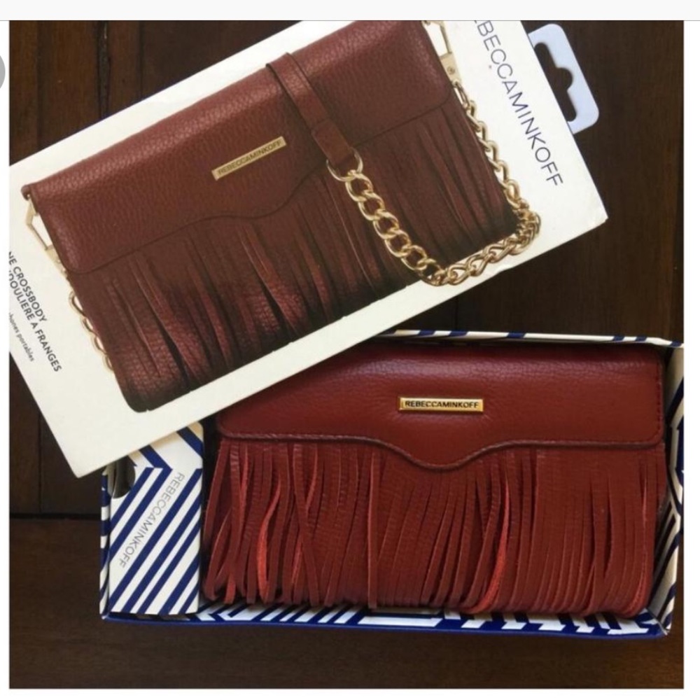 Rebecca Minkoff red fringe crossbody